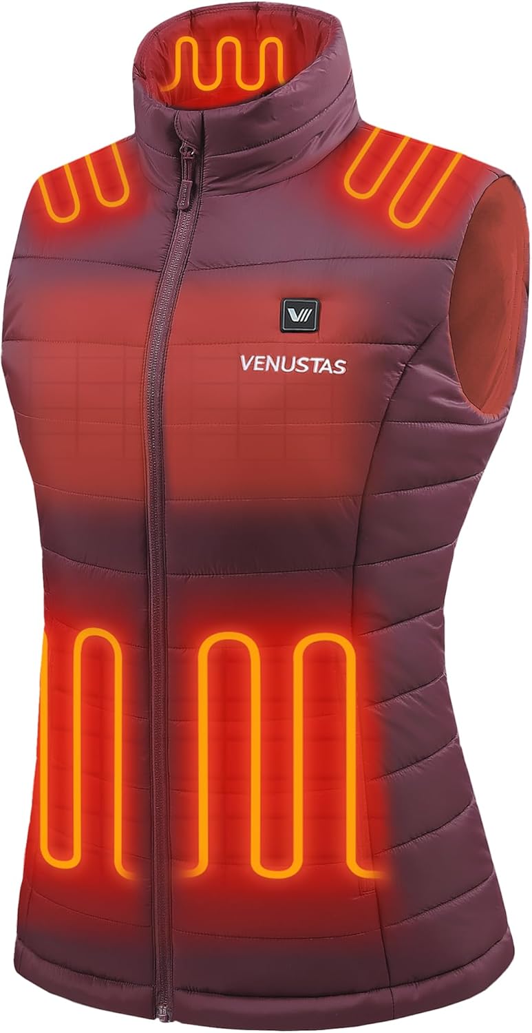 Venustas Women's Heated Vest with Battery, Lightweight Quilted Vest for Women