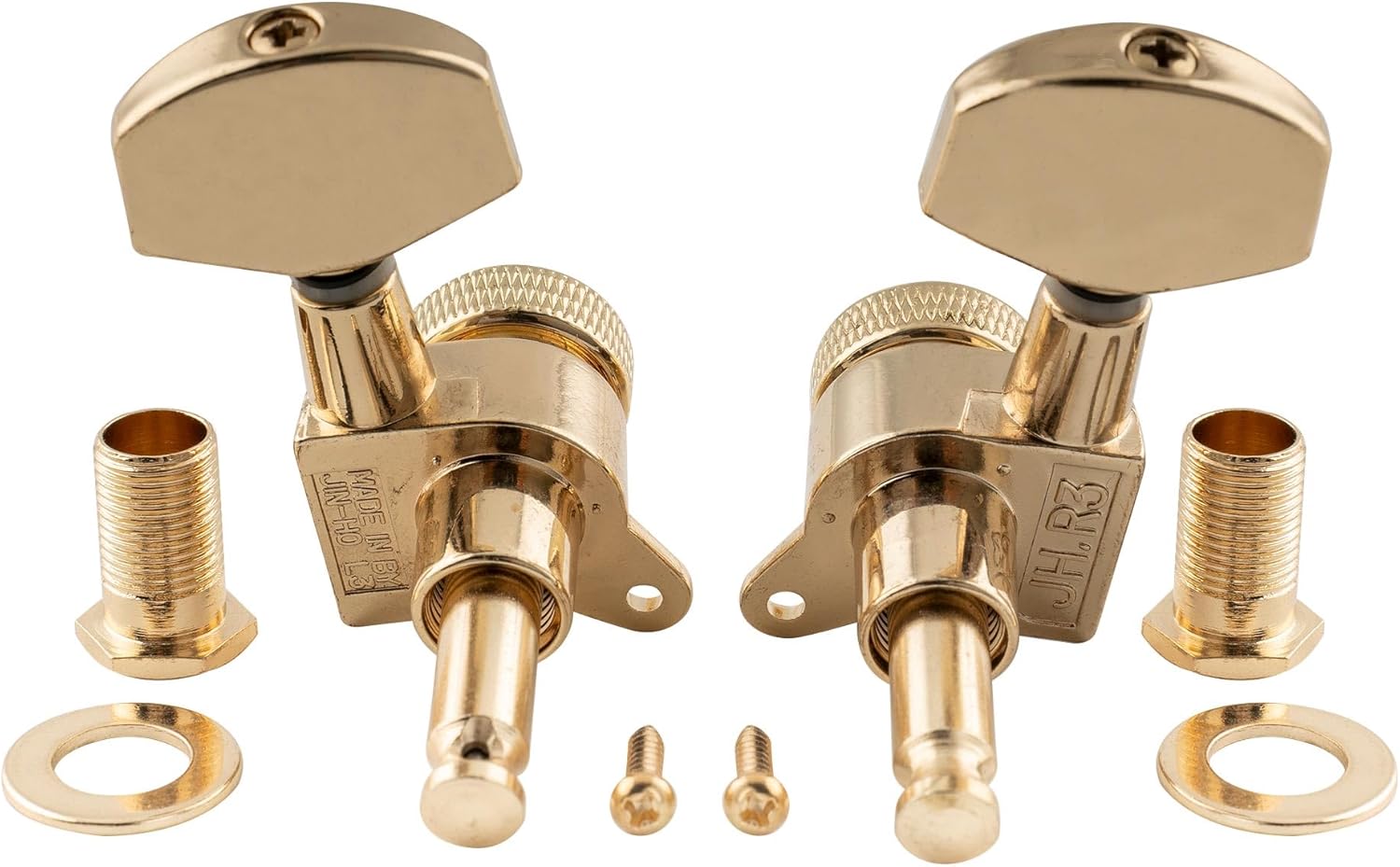 Musiclily Pro 3x3 Guitar Locking Tuners String Tuning Pegs Keys Machine Heads Set for Les Paul Style Electric or Acoustic Guitar, Gold