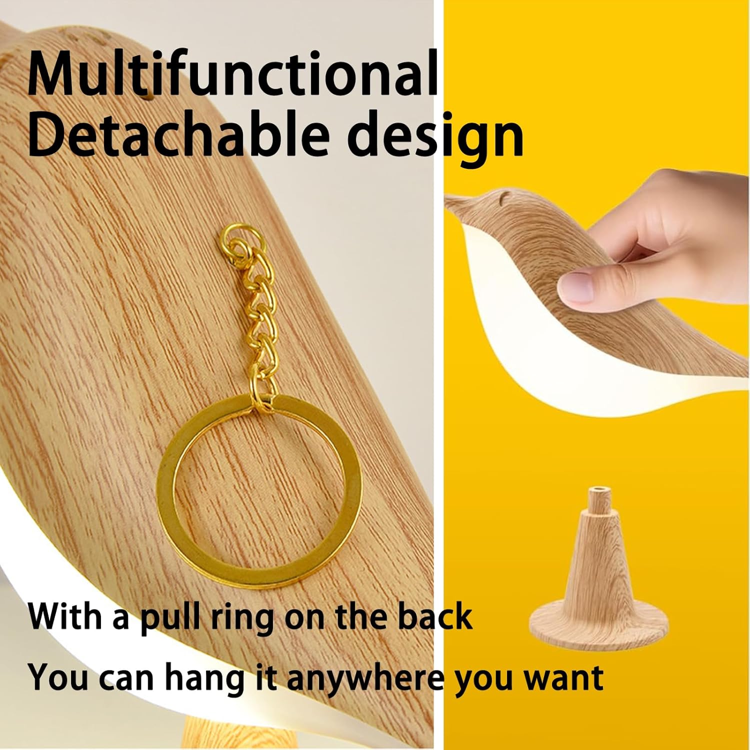 Small Bird Desk Lamp, Cordless Night lamp, Dimmer Table Lamp with 3 Color Temperature and Touch Sensor, Rechargeable Bedside lamp, Hummingbird Lamp for Bedroom Nightstand Bedside Table (Marble)