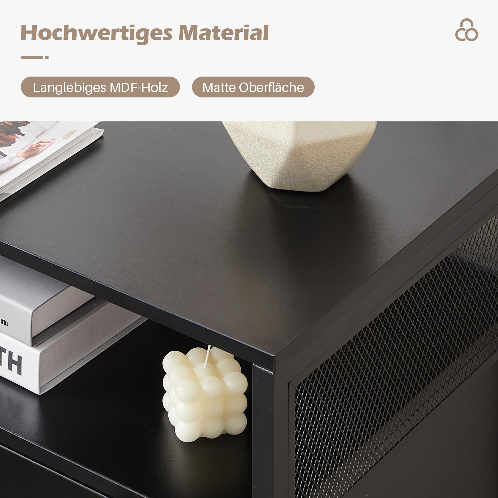 TUKAILAi Caisson de Bureau Rangement Avec USB Port, Caisson Imprimante Mobile à Tiroir Verrouillables, Caisson Imprimante Mobile avec Roulettes pour Format A4 Style Industriel (Noir)