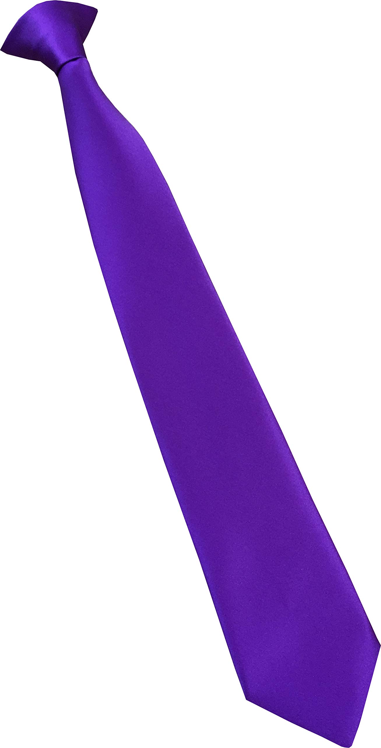 Great British Tie Club Boys Satin Clip On Ties, Purple
