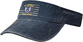 Us Air Force E-5 Staff Sergeant Ssgt E5 Sun Visor Hats Empty Top Baseball Sun Cap Golf Hat for Men