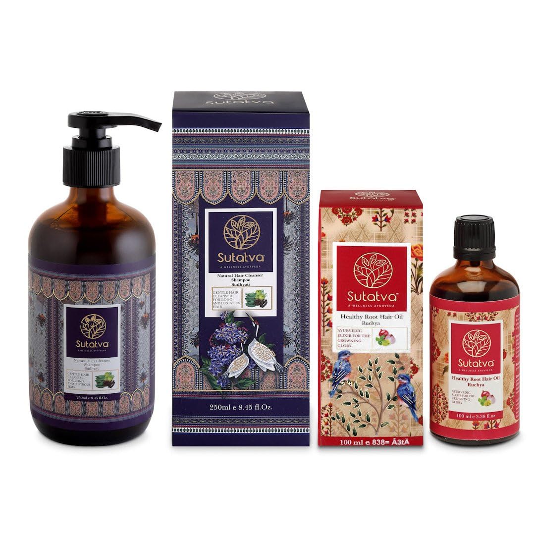 Kesa Rituals 2-Step Ayurvedic Hair Care Combo, Sulphate-free and Paraben-free, for Dandruff and Dryness Control, with Bhringraj, Amla, Shikakai, and Neem-image-45