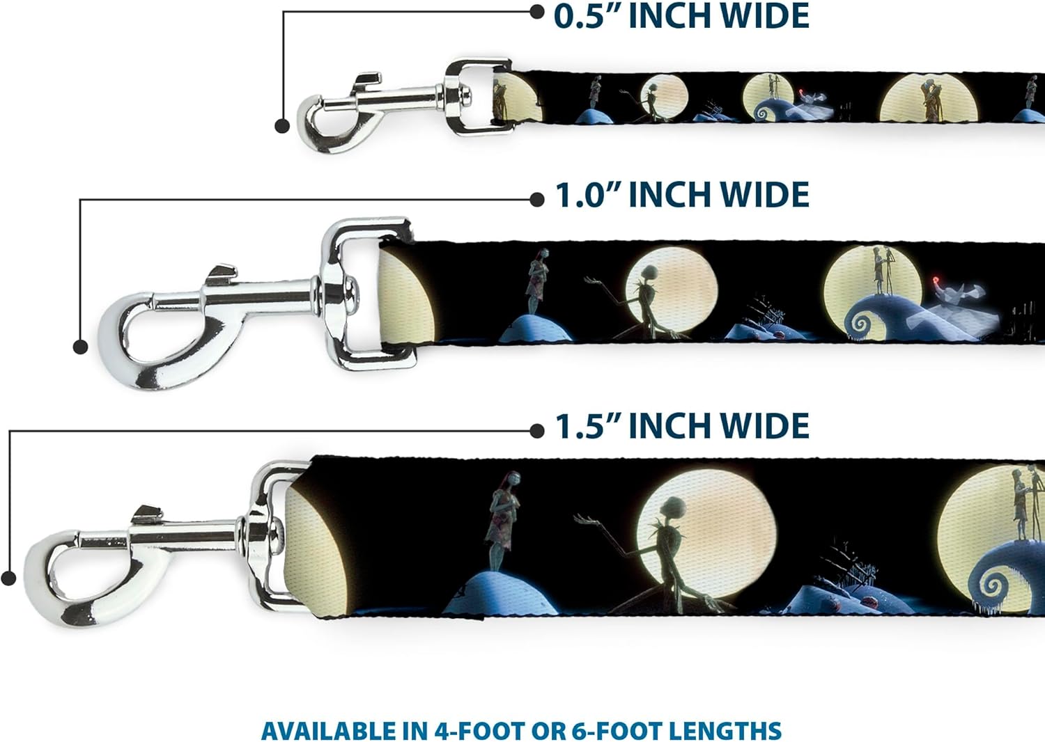 Buckle-Down Pet Leash - NBC Jack Expressions Scattered Weathered - 6 Feet Long - 1" Wide