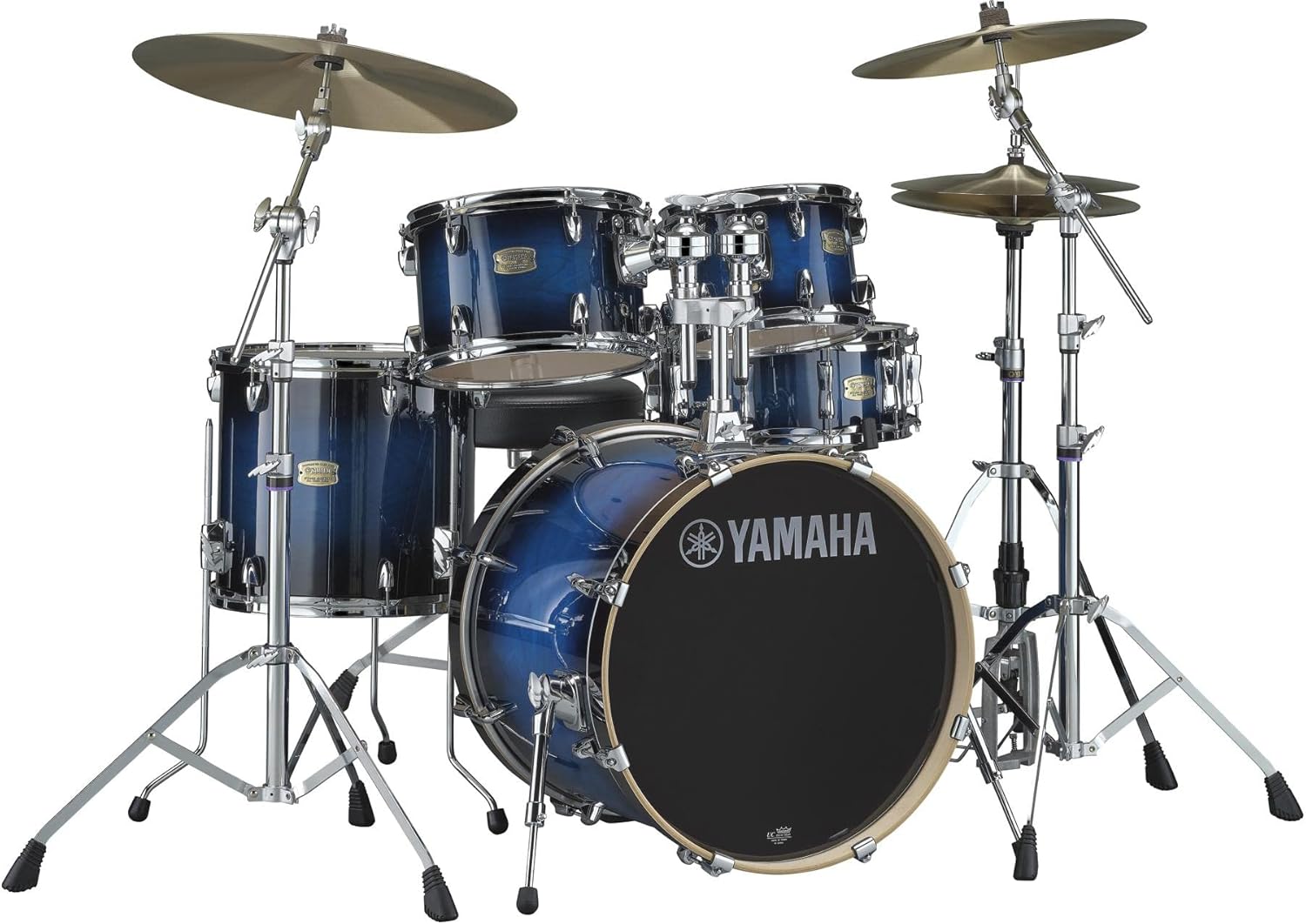 Yamaha Stage Custom Birch 5pc Drum Shell Pack - 22" Kick, 14" Snare, Deep Blue Sunburst SBP0F50DUS