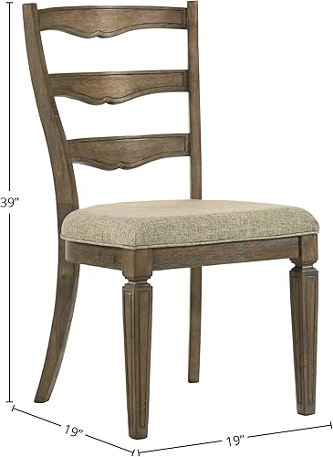 Miniatura 3 de Sillas de comedor para mesa de habitación y sillas de asiento para cocina, sillas laterales tradicionales con respaldo de escalera, juego de 2 para