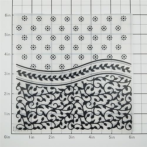 Miniatura 2 de DzIxY Carpetas de plástico con estampado de hojas de flores para hacer tarjetas, suministros de papel de bricolaje, plantillas de álbumes de