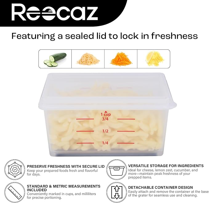 Rallador de Queso Reecaz con Contenedor y Mango miniatura 5