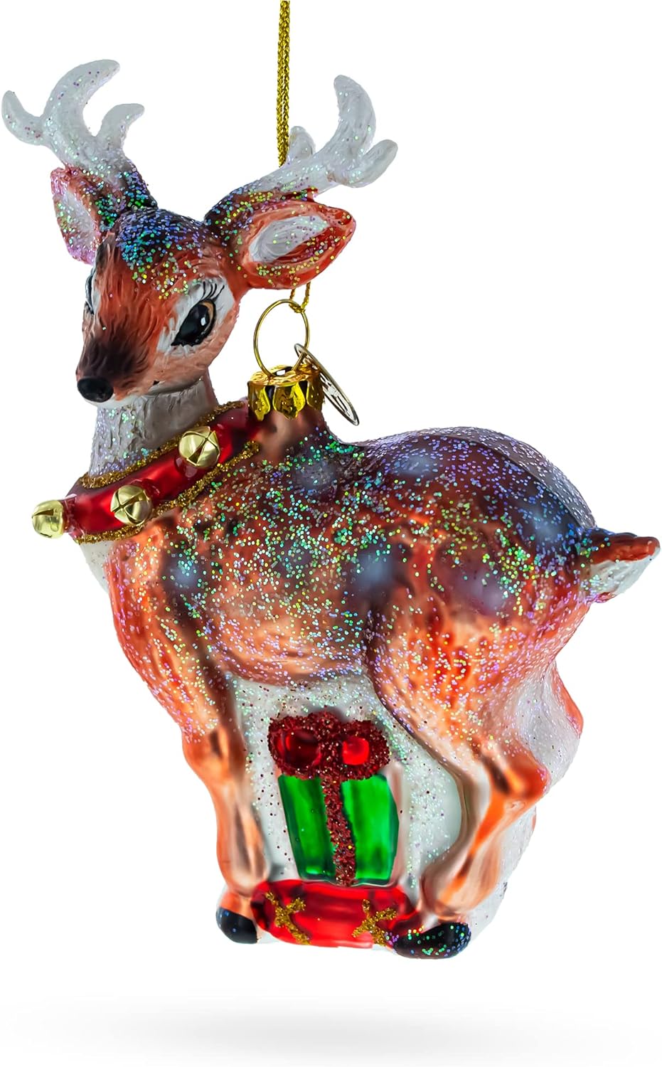 Fawn Baby Deer Blown Glass Christmas Ornament - Image 2