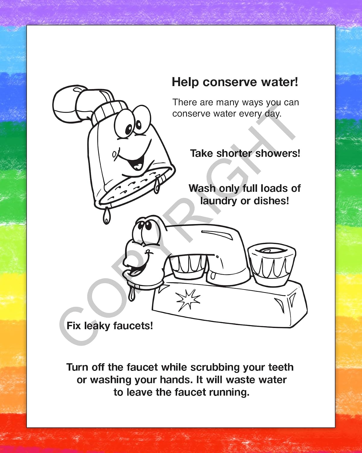 ZOCO – Save Energy & Water Conservation – Custom Coloring Books for Kids (250 Bulk Pack, Without Crayons) – Environmental Education Activities for Classrooms & Community Programs