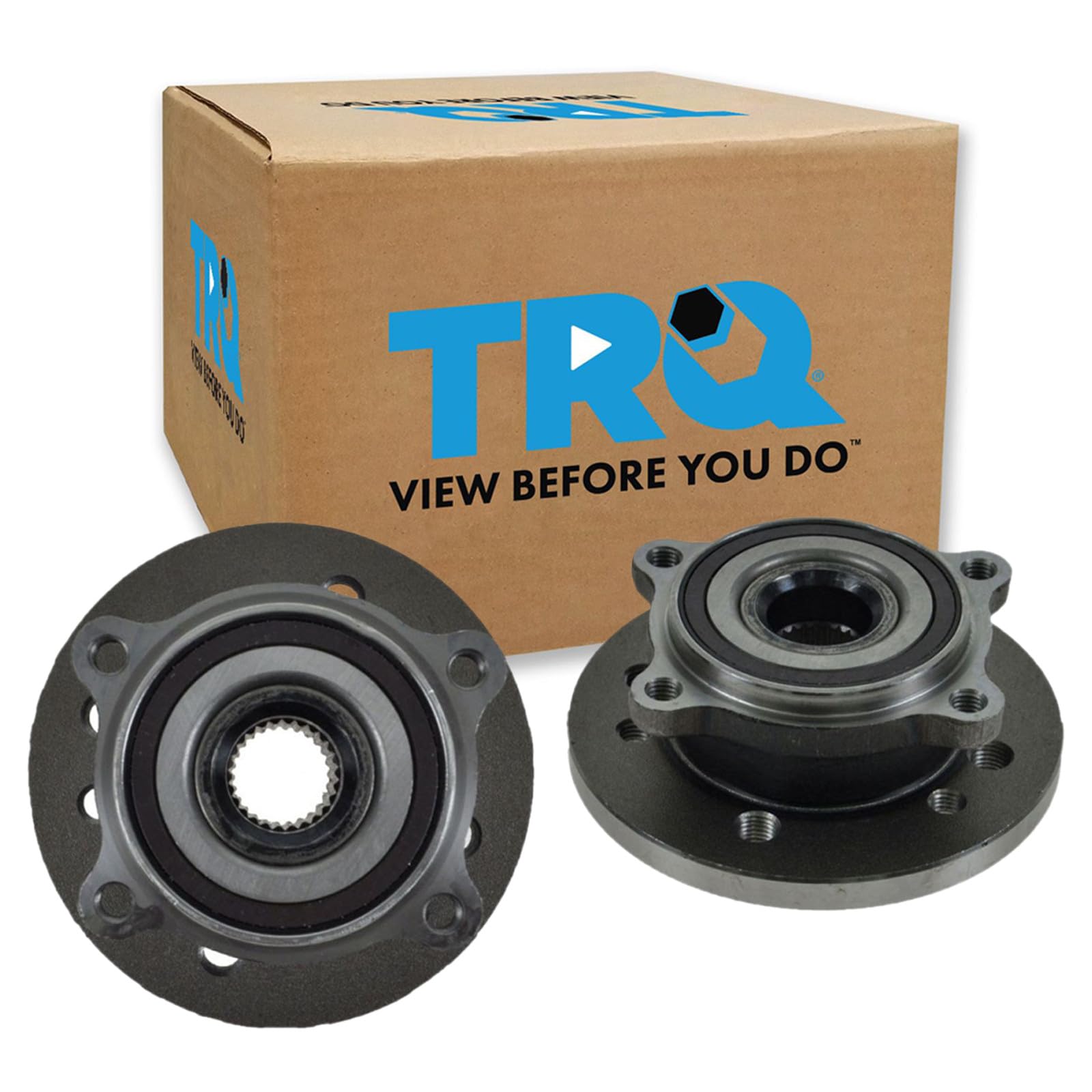 TRQ 2 Piece Front Wheel Bearing &amp; Hub Assembly Set