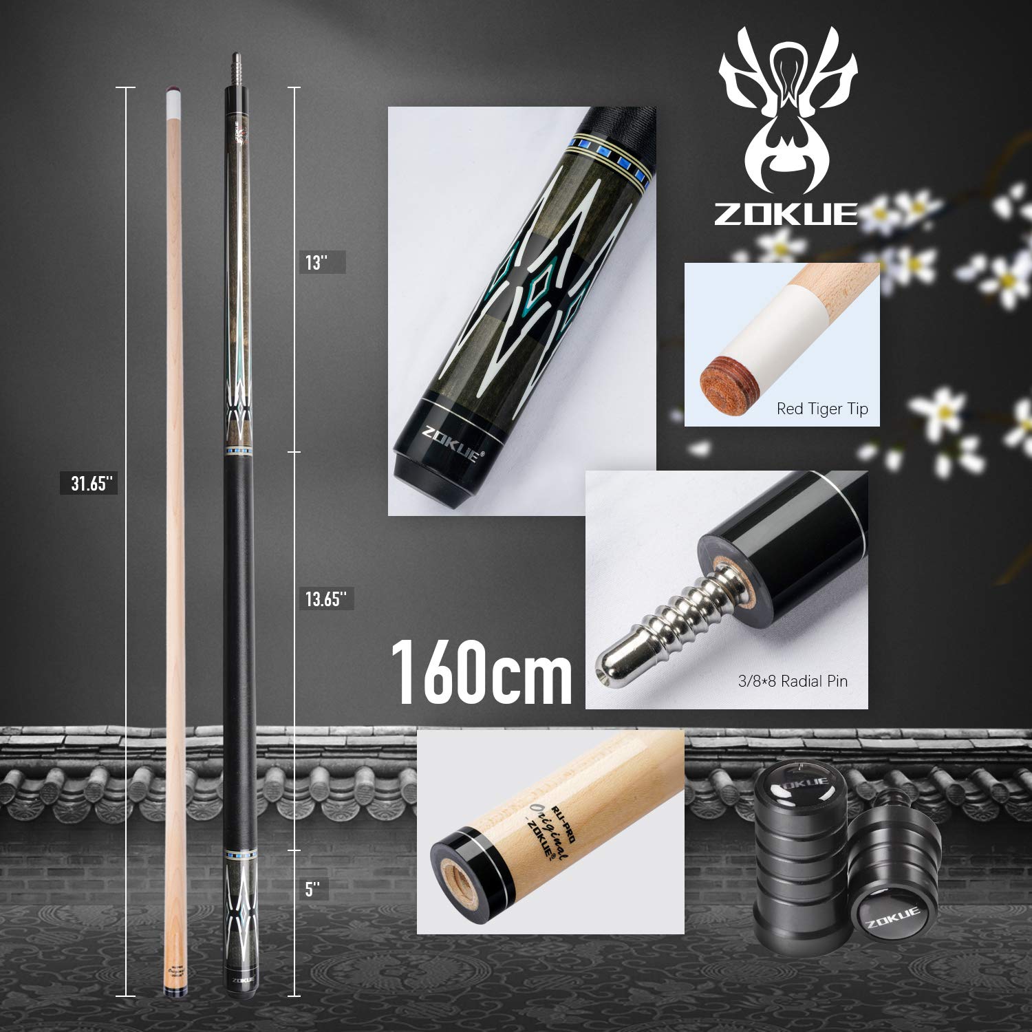 Amazon.co.jp: KONLLEN プールキュースティック 低偏向ビリヤード