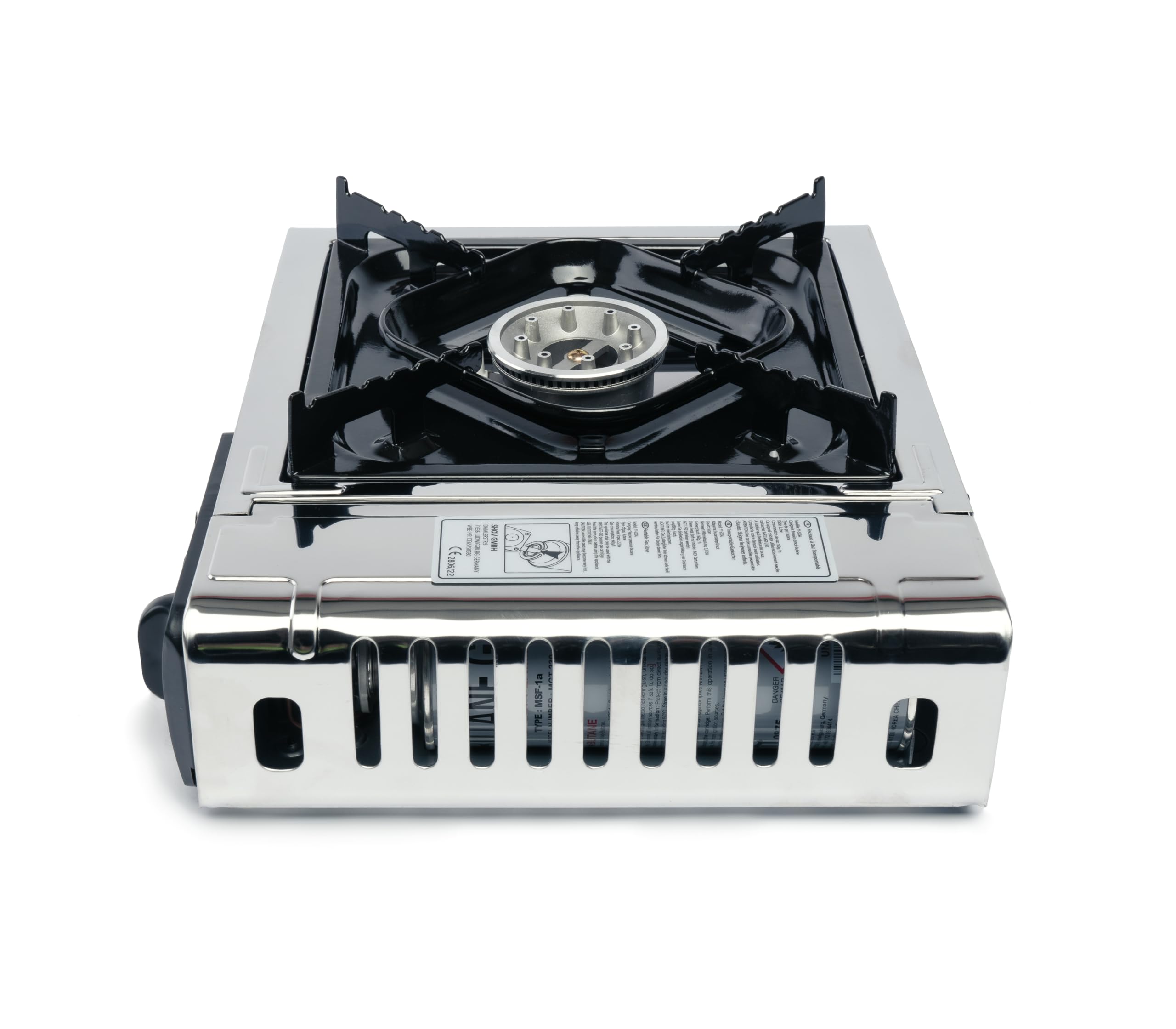 Imex tragbarer Gaskocher 2,2 kW, Campingkocher mit Tasche, geeignet für den Einsatz im Camping, Outdoor, Auto, Wohnwagen, automatische Piezo-Zündung