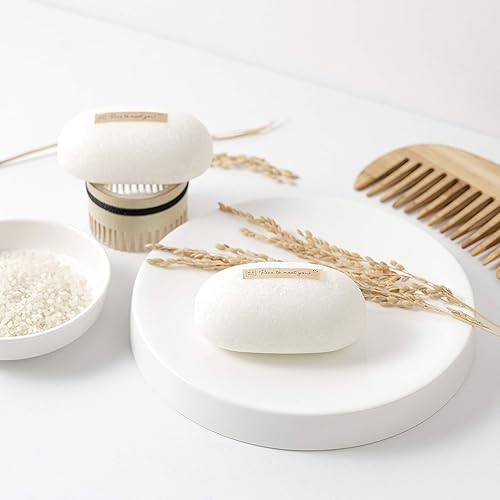 Miniatura 8 de mimosu Barra de champú para el crecimiento del cabello, champú y acondicionador 2 en 1 de agua de arroz fermentada, 5 onzas, sin perfume, pH