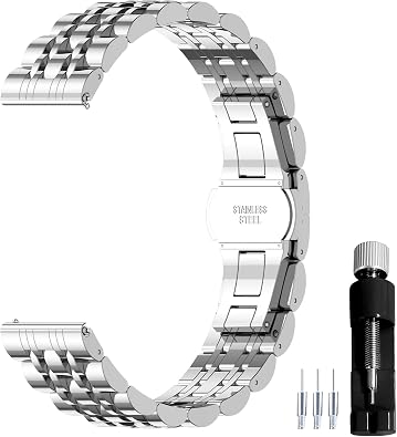 12-22mm Universal Quick Release Metal Watch Band Stainless Steel 12mm 14mm 16mm 18mm 20mm 22mm Watch Strap Bracelet Wristband Replacement Bands for Women Men