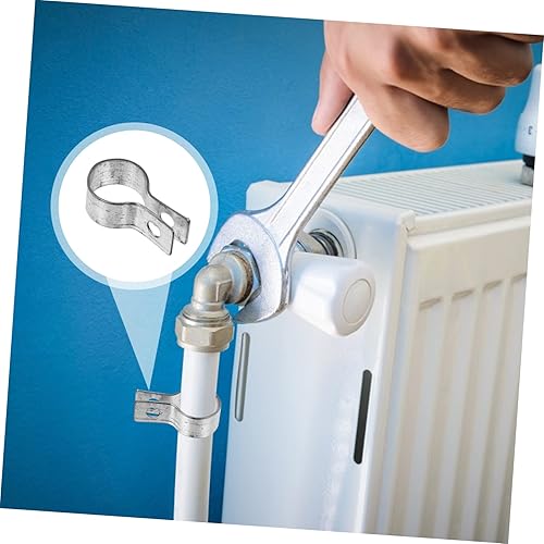 Miniatura 5 de Happyyami 10 Uds. Abrazadera de tubo de metal de esgrima de malla de alambre de acero galvanizado Banda de enlace de cadena Piezas de valla de