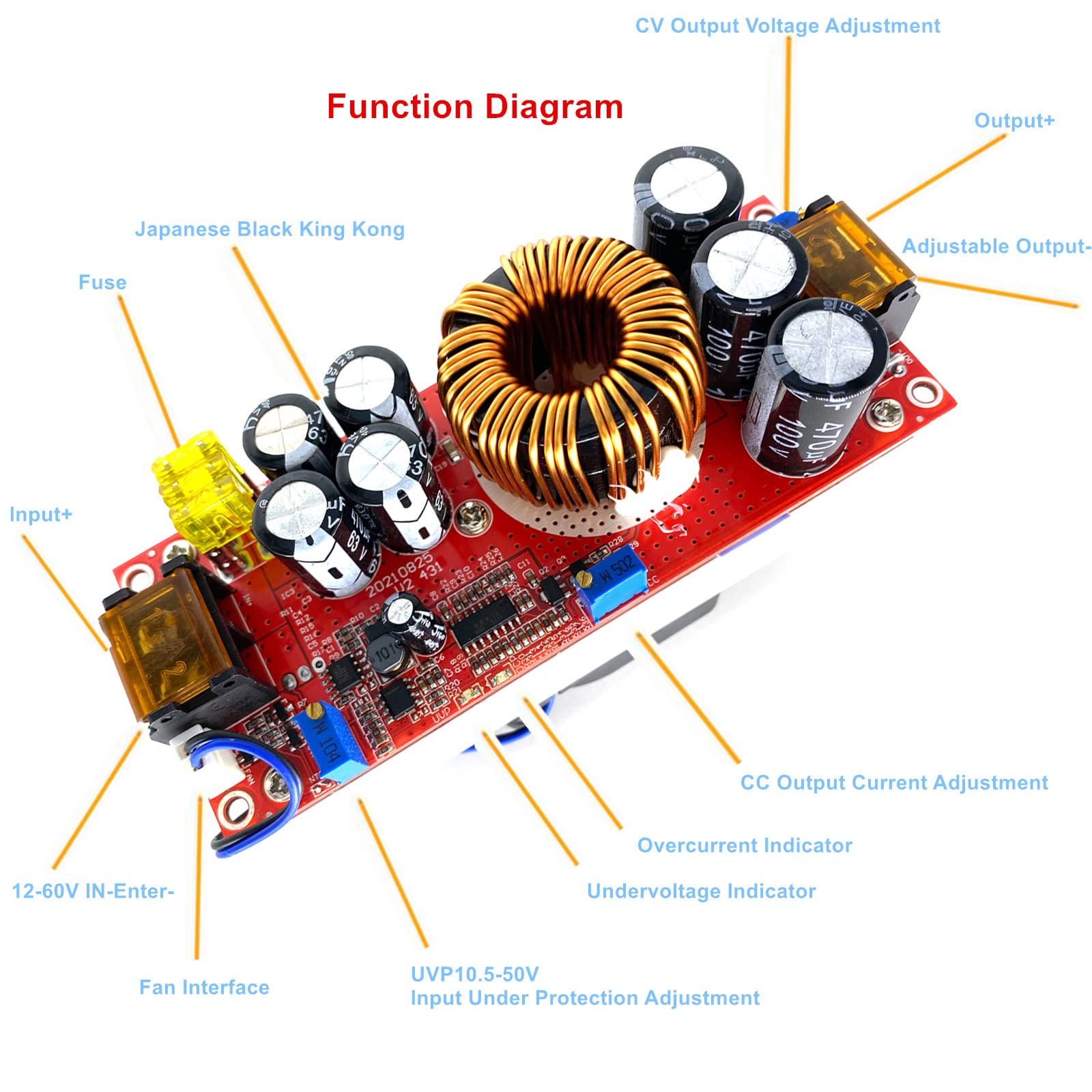 Netzteil Modul Für Auto/Solar 1-10PCS 1800W 40A/1200W 20A DC-DC Boost Converter Step Up Power Supply Hochsetzsteller 1200W