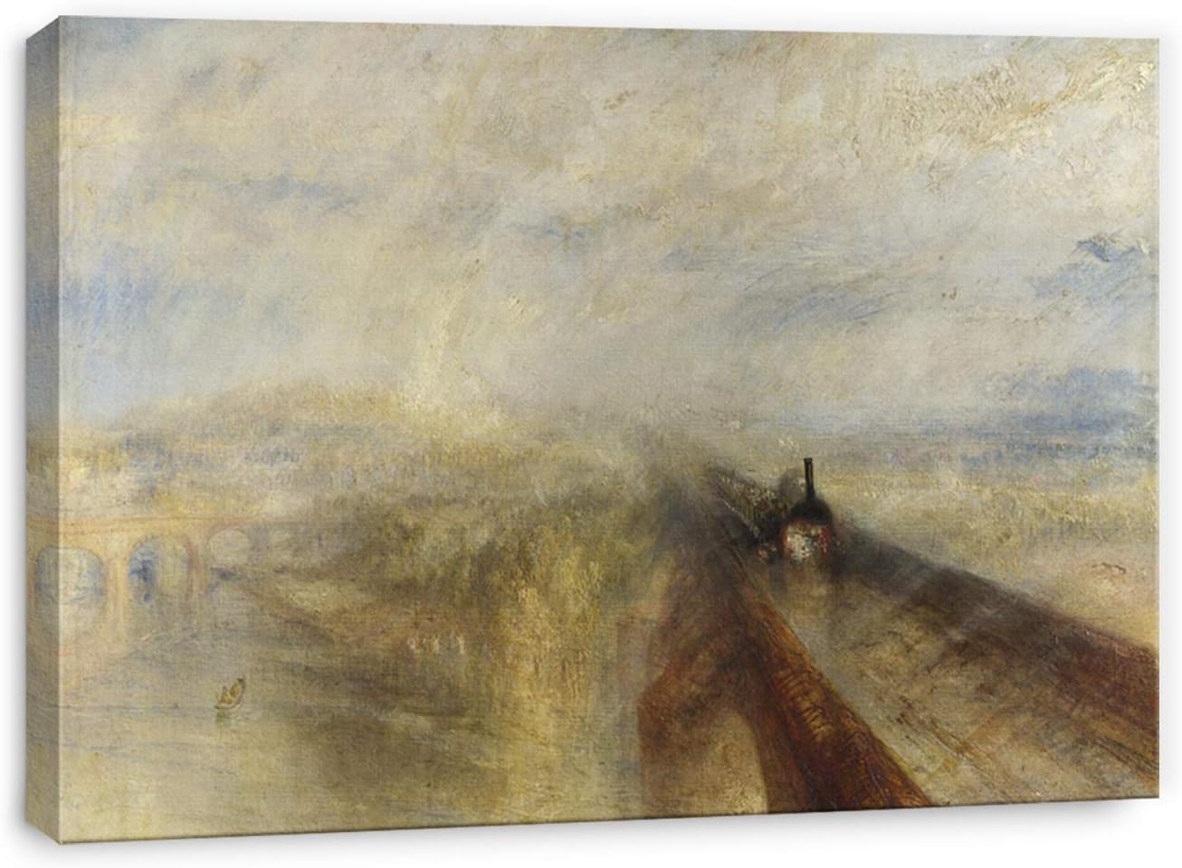 Canvas Print Wall Art - Snow Storm - Steam-Boat Off a Harbour's Mouth by JMW Turner - 36x24 inches