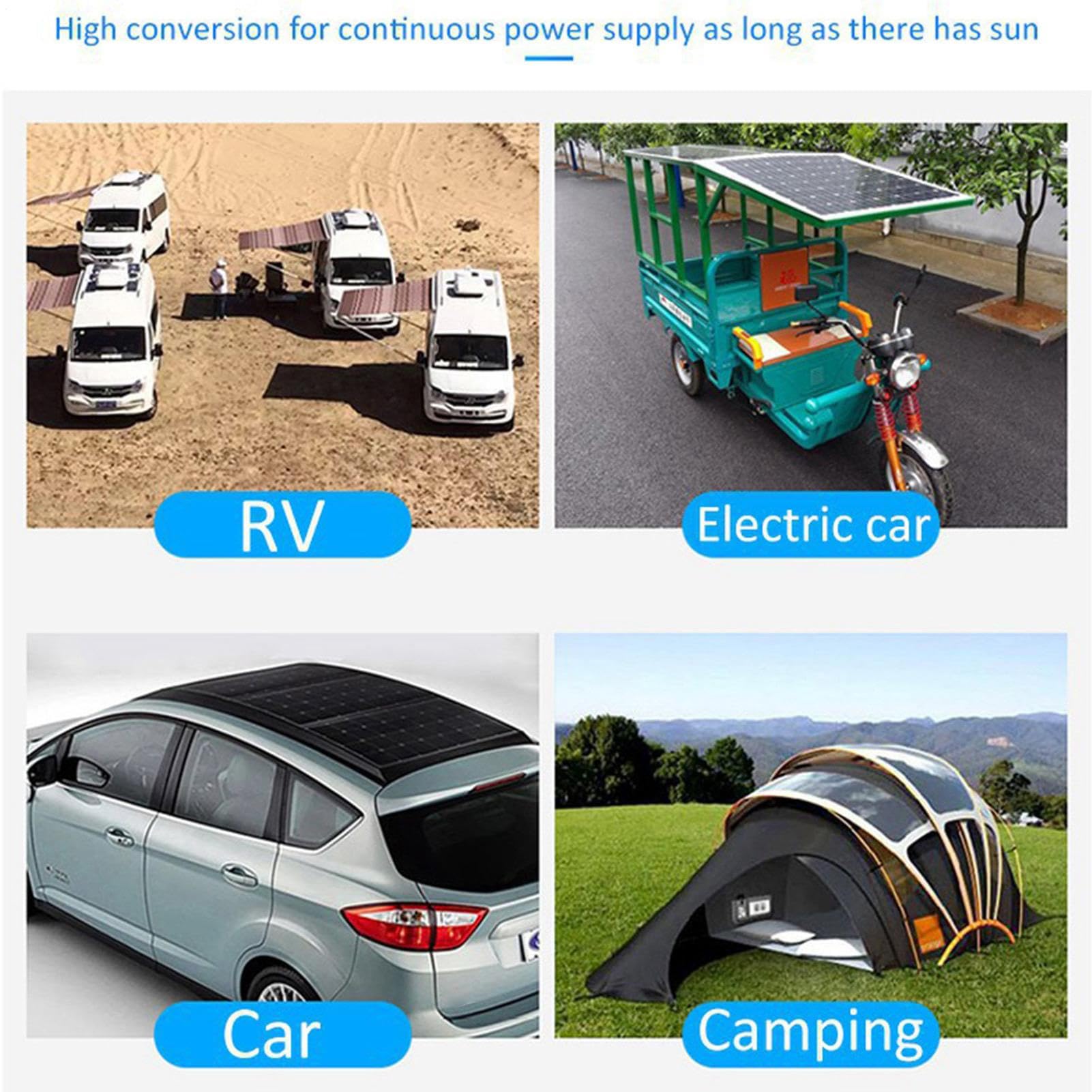 Solarsystem 4 kWh – Panel, 18 W, 12 V, 30 A Controller und integrierter Wechselrichter | Solarenergie-Set mit Multimedia-Player, perfekt für Camping, Reisen im Freien und mobile Anwendungen