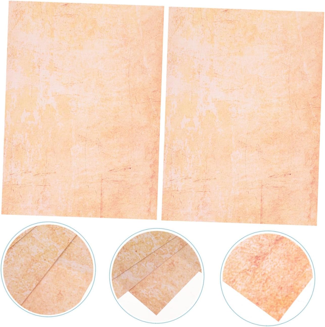 NOLITOY 100pcs Vintage Writing Paper Stationery A4 Retro Decorative Letter Paper Pack for Invitations and Scrapbooking