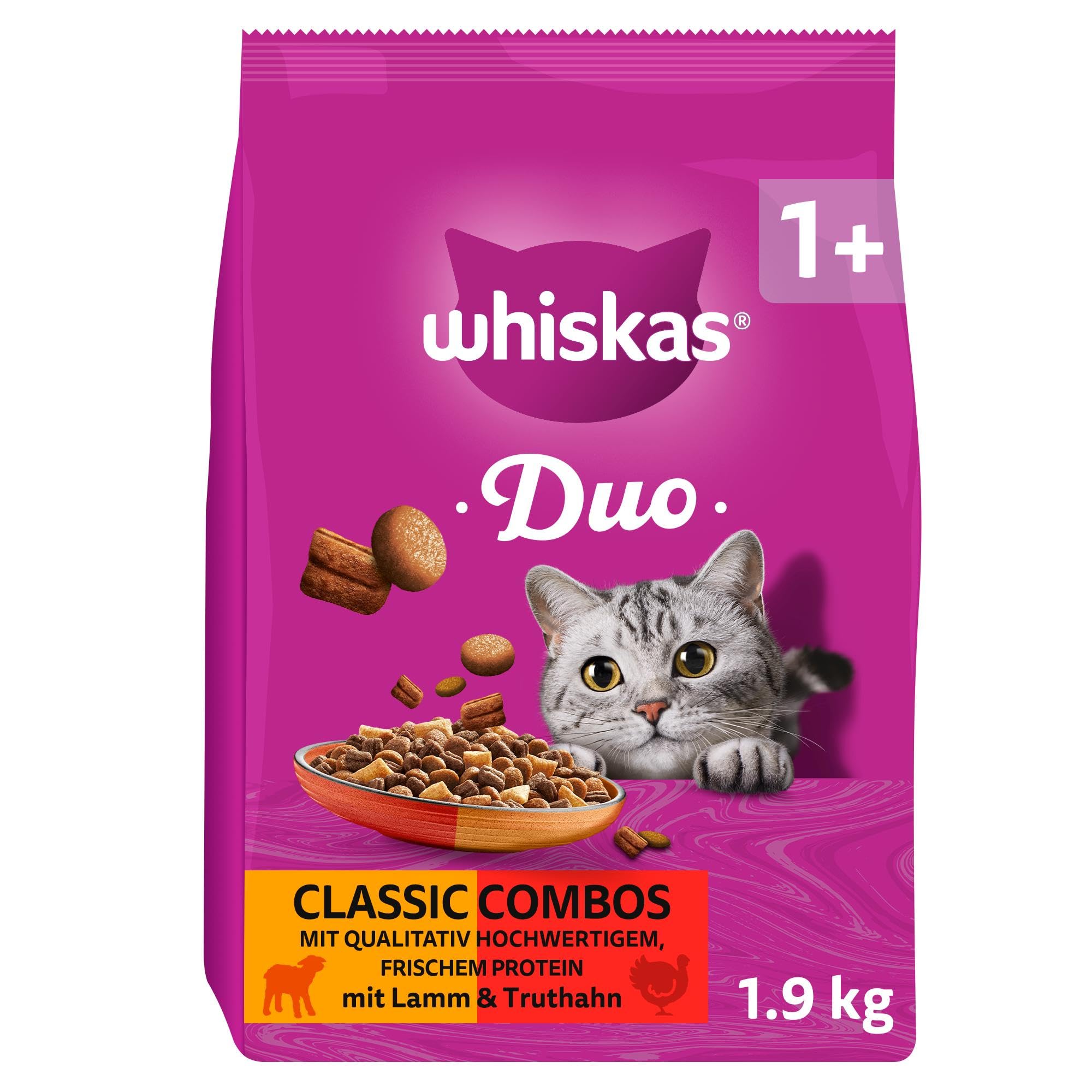 Whiskas Duo Trockenfutter für ausgewachsene Katzen 6 x 1.9 kg Classic Combos