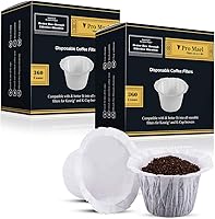 Vista 18 de Pro Mael Filtros de Café Desechables de Papel con Tapa para Cafeteras Keurig de Una Sola Porción 1.0 y 2.0 Cápsulas K Cup Reutilizables, Natural