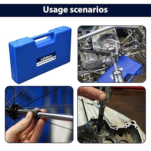 Miniatura 5 de LainKeen Juego de 12 extractores de cojinetes de agujero ciego, kit extractor de rodamientos internos, juego de extractor de rodamientos deslizantes