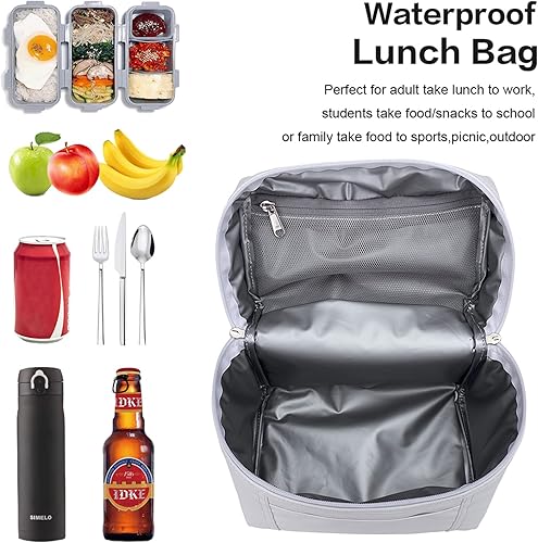 Miniatura 5 de NOL Natural Organic Lifestyle - Bolsas de almuerzo aisladas para mujer, bolsa de refrigeración ligera de nailon impermeable para el trabajo