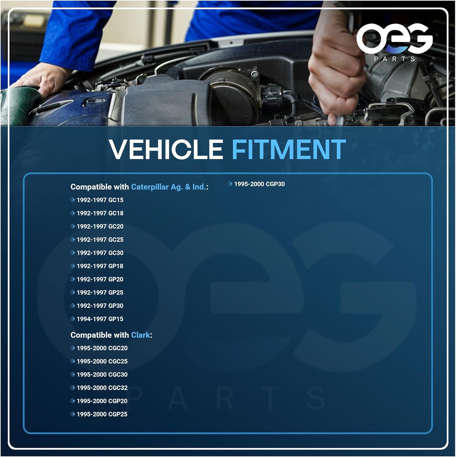 OEG Parts New Alternator Compatible With Caterpillar 1992-1997 Fork Lift Truck GC18 GC20 GC25 GC30 GP15 GP18 GP23 A002TA2871 A002TA2871A MD316418 MD354809 A2TA2871, AMT0199, 40048011R, 40048065