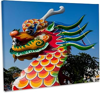 3dRose, Vietnam, Hue. Dragon excursion boats, Perfume River, Museum Grade Canvas Wrap 10x8
