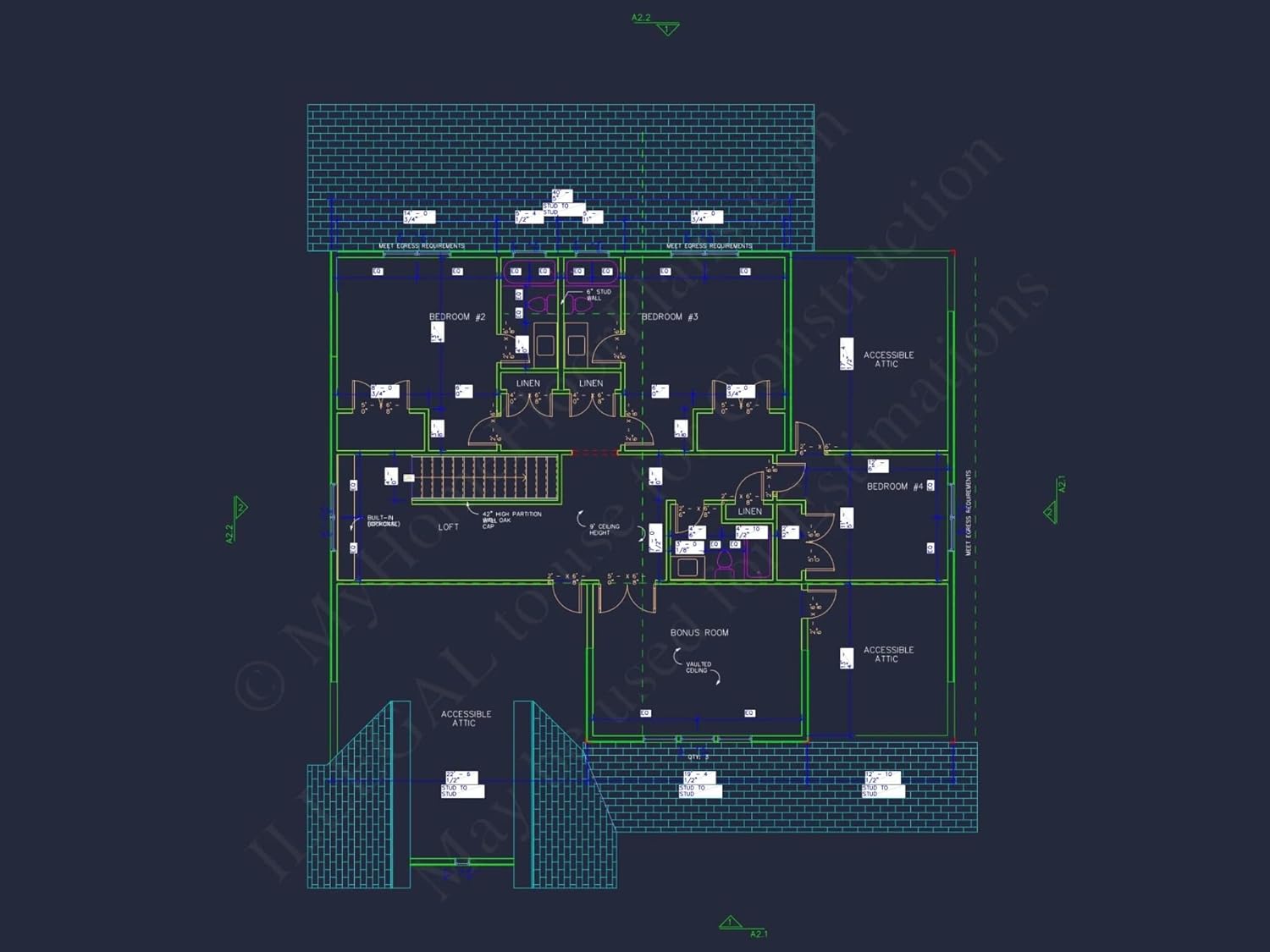 19-1694 HOUSE PLAN - Beautiful House Floor Plan with CAD Designs and Blueprint