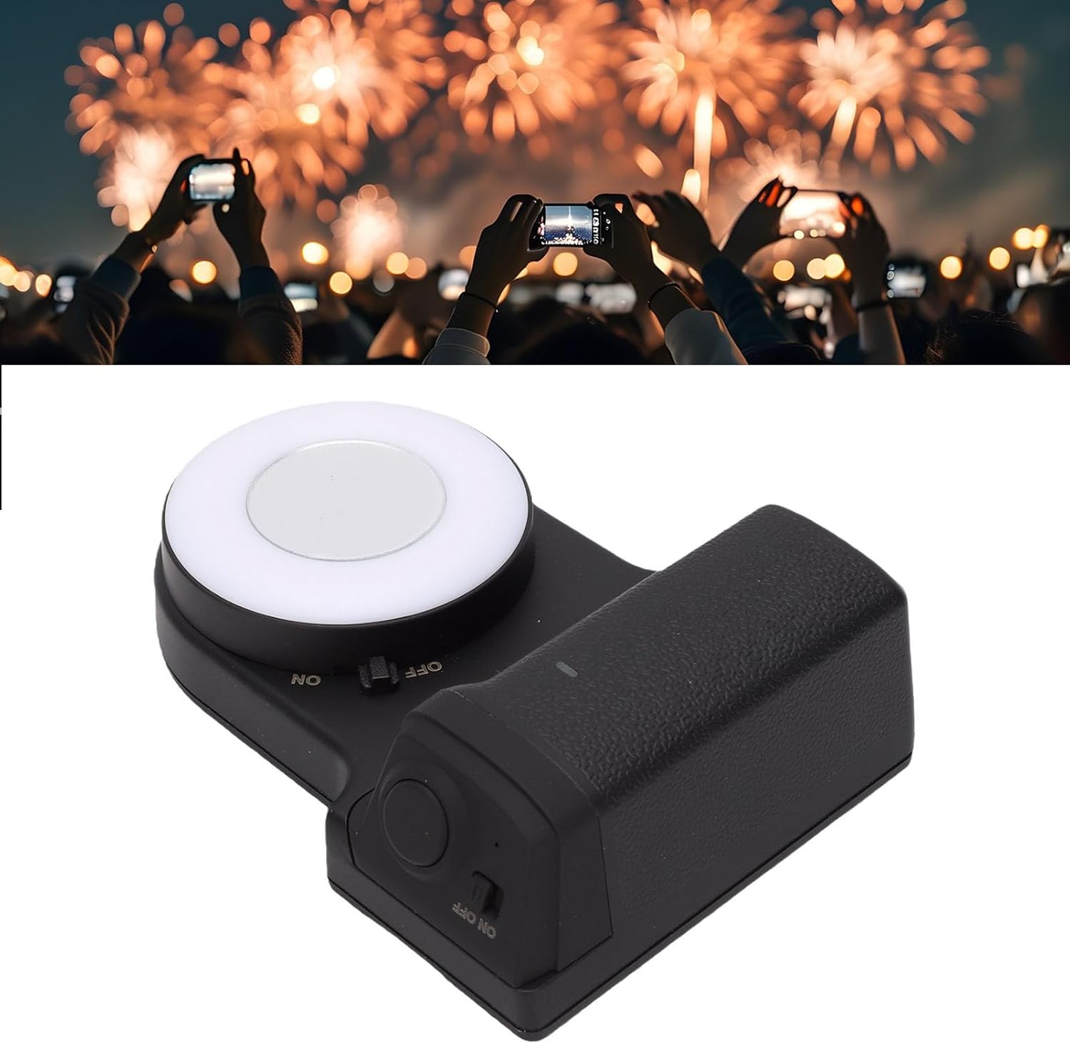 Zunate Phone Camera Grip for Smartphones Wireless Shutter Selfie Light image 3