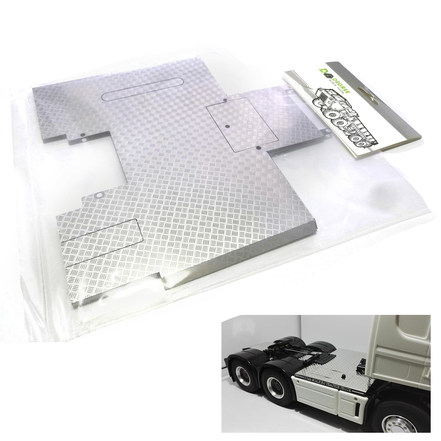 wheelfun Degree Metal Antiskid Plate For 1/14 for Tamiya R620 56327 RC Tractor Truck Adult Hobby