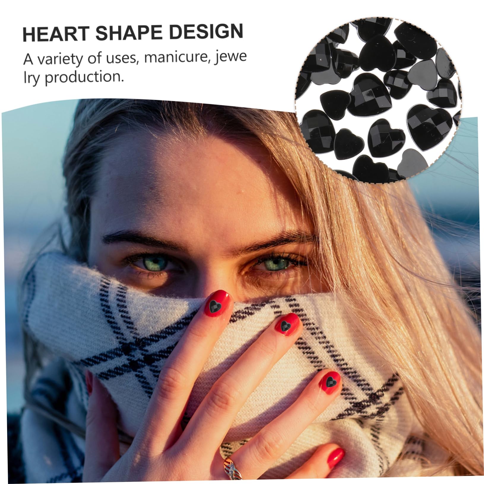 minkissy 3juegos Decoraciones Para Uñas Forma De Corazón Accesorios De Manicura De Gemas Para Arte De Uñas