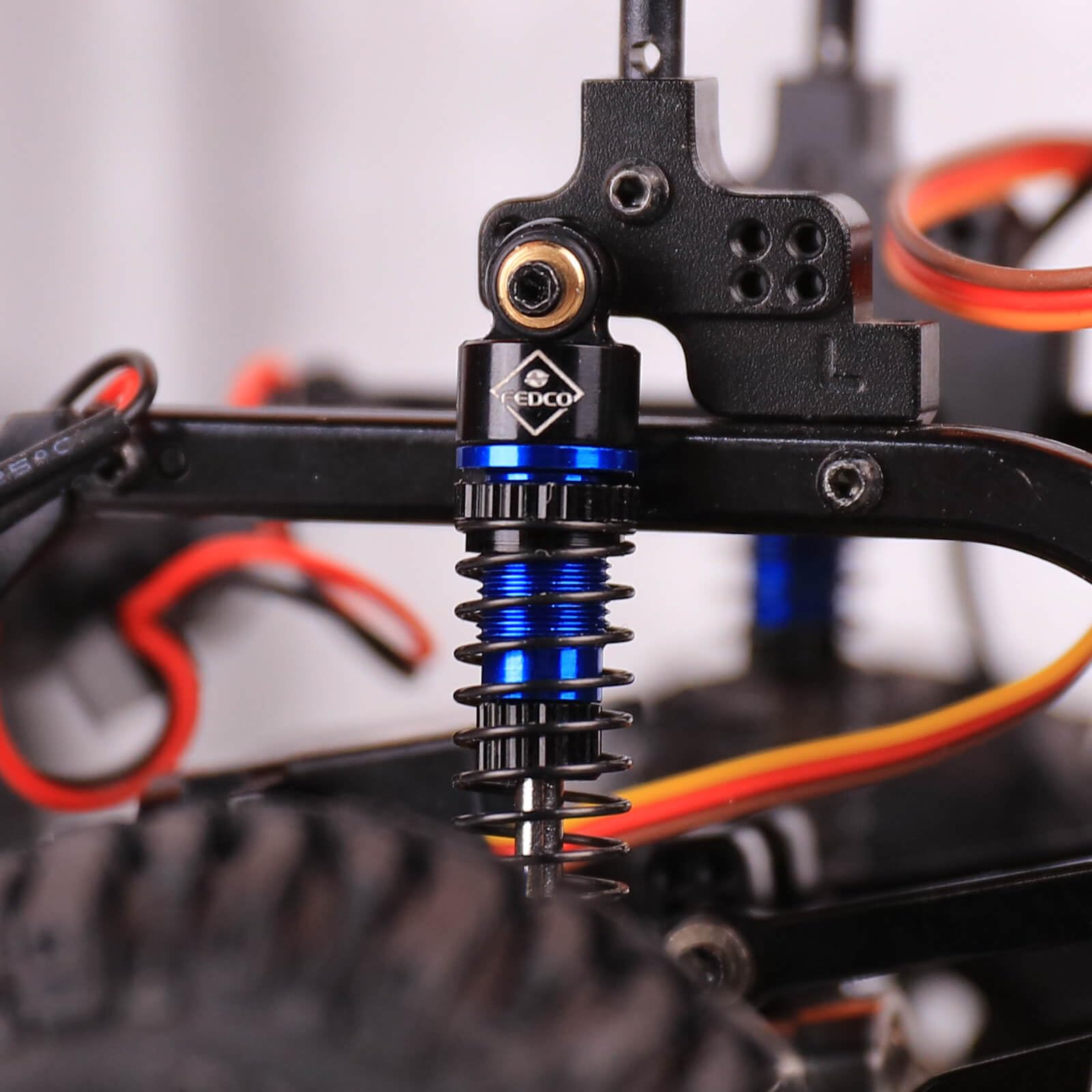 FEDCO SCX24 Shock Mount Adjustable Shock Tower 4PCS Multiple Mounting Positions Shock Bracket for Axial SCX24 Upgrade Parts 1/24 RC Crawler