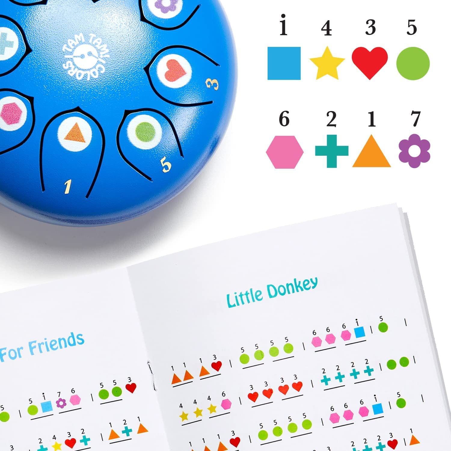 Tambor Infantil Montessori – Instrumentos Musicales Infantiles - HANDPAN de 8 notas, educativo y facil de tocar - Instrumento de Percusion - Juegos Sensoriales - Juguetes Niños 3 a 8 años