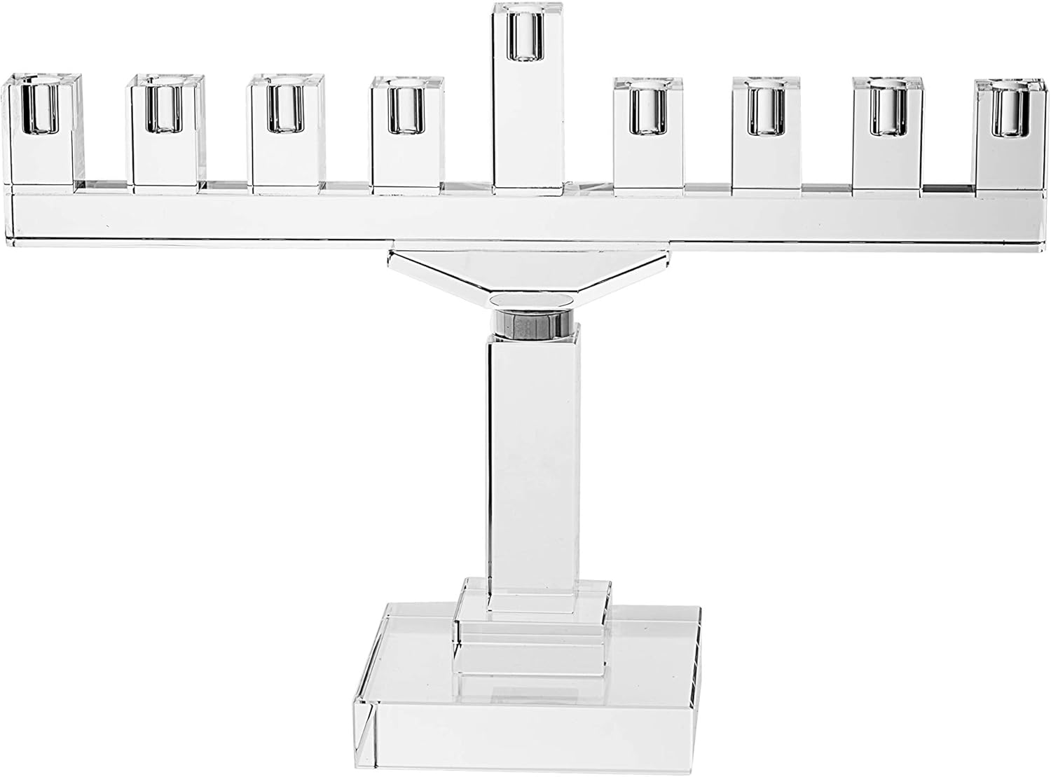 Classic Crystal Menorah for Chanukah with Sterling Silver