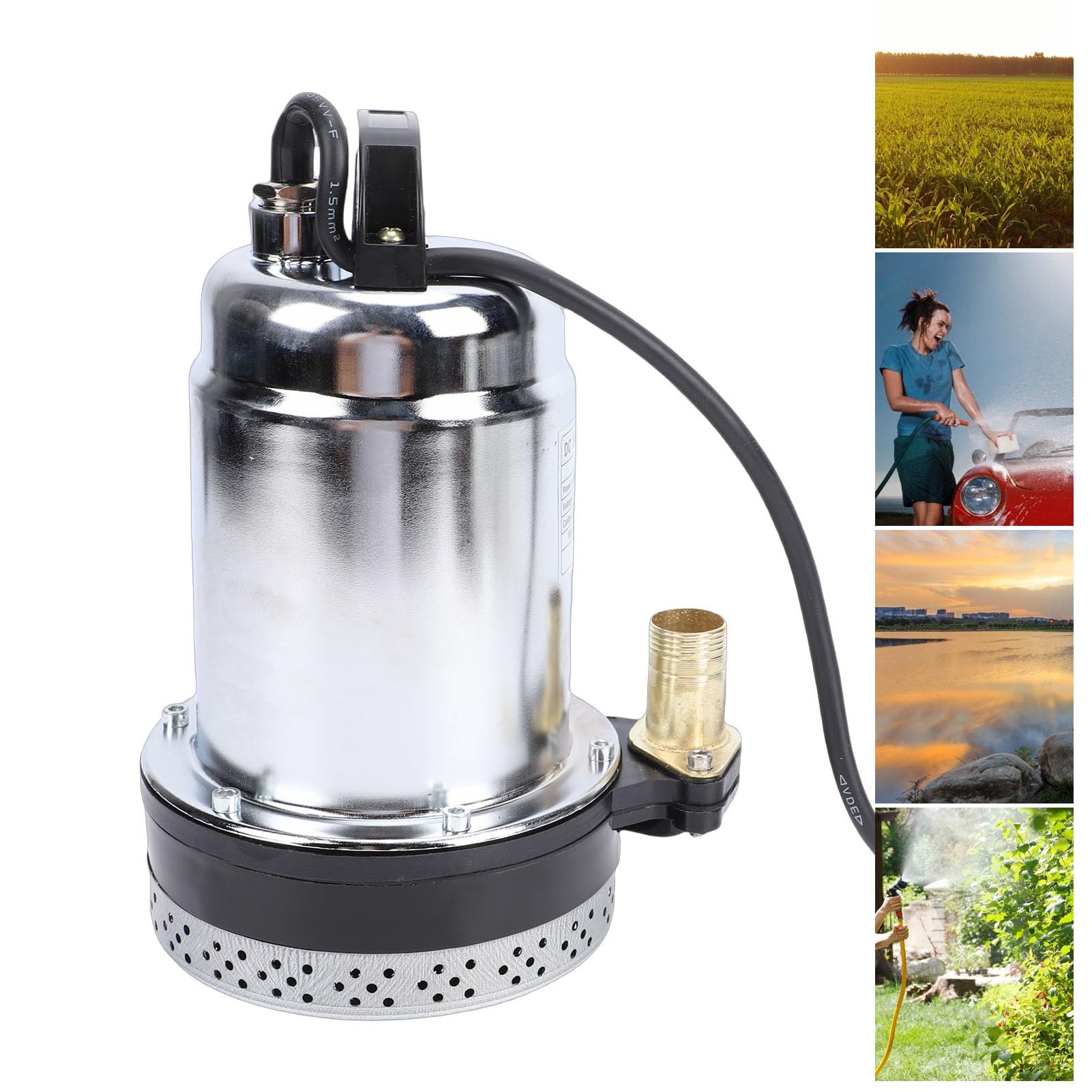 Pompe Submersible 180W, Pompe de Puits Profond en Acier Inoxydable Durable pour le Jardinage et L'aquaculture, Levage de 26 Pieds