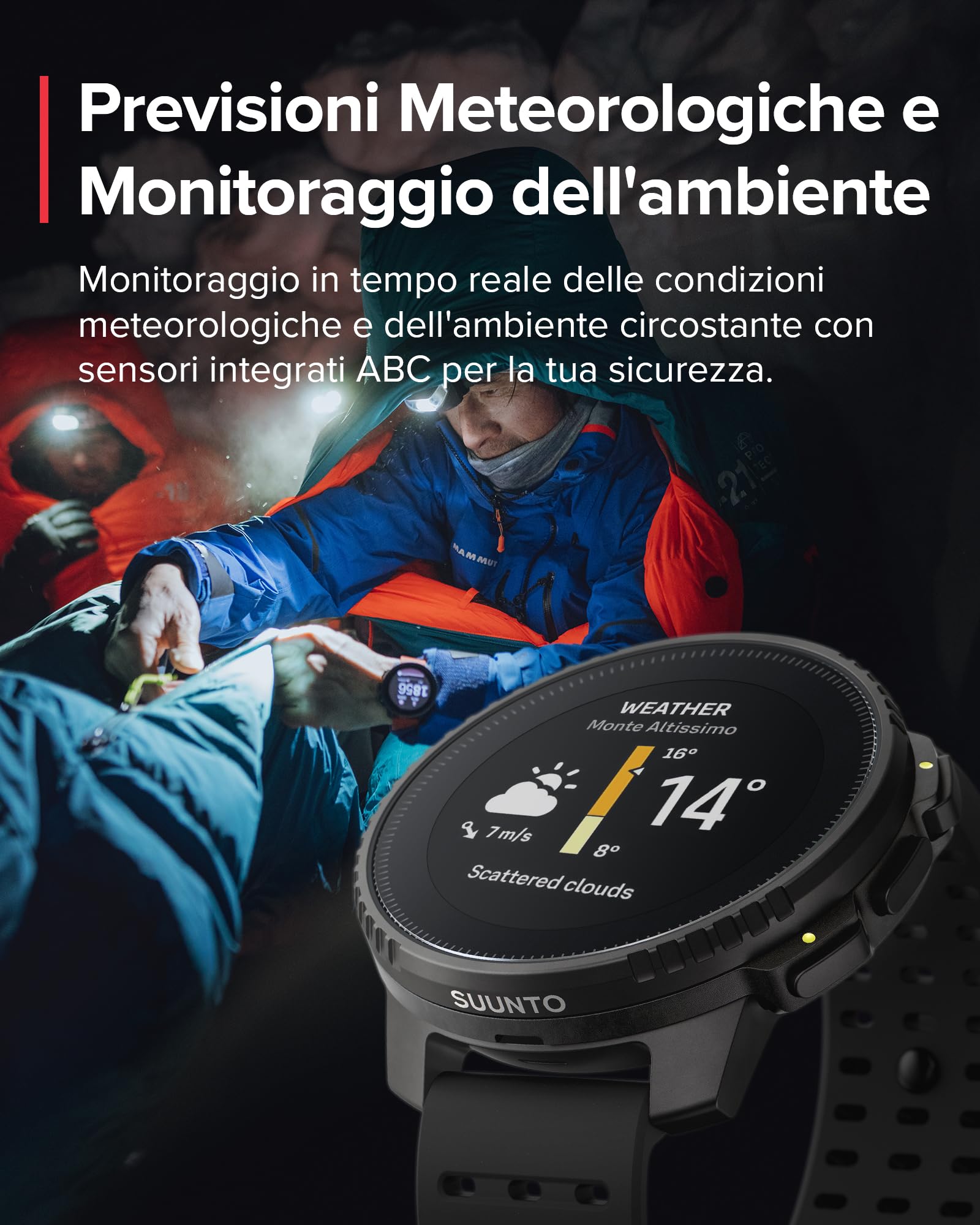 SUUNTO Vertical Orologio Sportivo, Smartwatch Impermeabile GPS Activity Tracker Mappe Offline, Monitoraggio Salute 24/7, 95+Sport, Cardiofrequenzimetro Altimetro Barometro, Ricarica Solare Opzionale