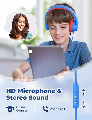Miniatura 2 de iClever BK08 - Teclado plegable con panel táctil y paquetes de auriculares HS19 para niños, volumen seguro limitado, auriculares de sonido estéreo
