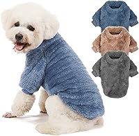 Vista 9 de Suéter para perro, paquete de 3 suéteres para perros pequeños, ropa para perros pequeños, hembras y machos, suéter ultra suave y cálido