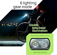 Vista 4 de Luces inteligentes para bicicleta delanteras y traseras, kit R15, recargable por USB C con detección automática de frenos, 500 lúmenes impermeable