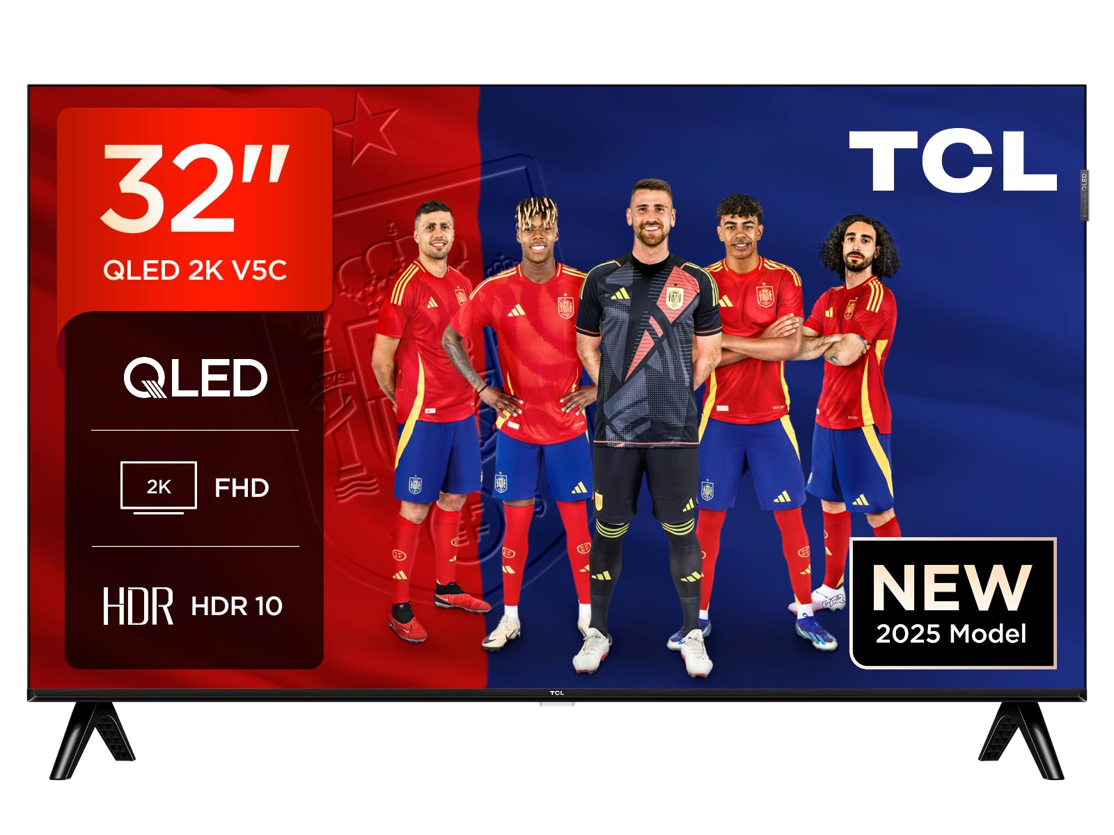 TCL 32V5C - Smart QLED Full HD de 32" Direct LED TV con Android TV y HDR - Compatible con Google Cast y Google Home, diseño Delgado