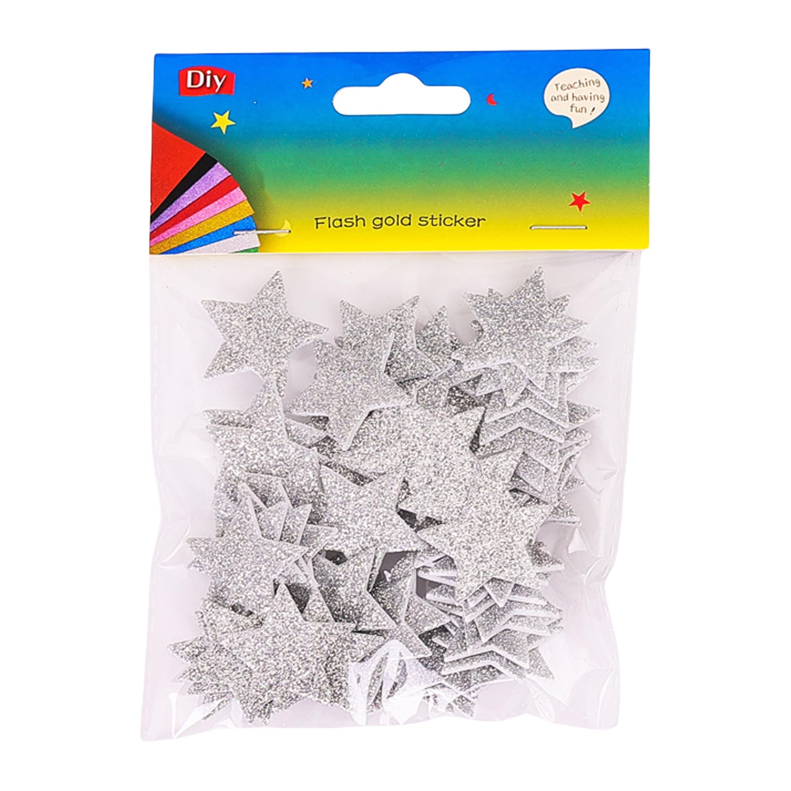 of 60 Sparkling Sticker Star Shape Glittering Sticker Adhesive Star Teacher Reward for and Decoration Party Decorations
