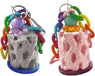 2Pcs Bird Calcium Beak Grinding Stone Chew Treats (Parrot, Cockatiel, Small Animals)