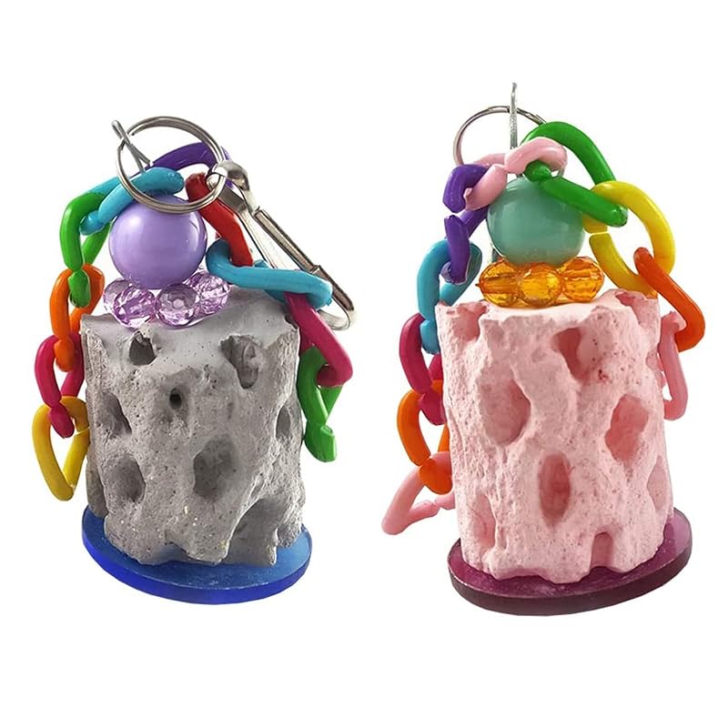 Brinquedo de Pedra de Cálcio para Desgaste do Bico de Aves Yitaocity, com 2 Unidades