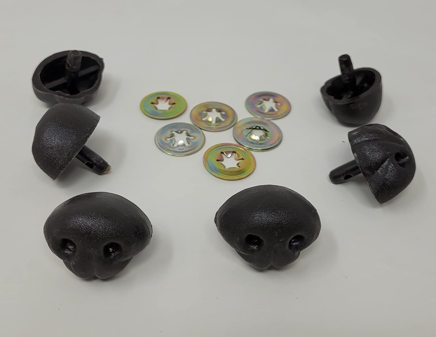 Zim's 30mm G-Type Brown Plastic Safety Nose with Nostrils for Craft Dog Toy Animal (Pack of 6)