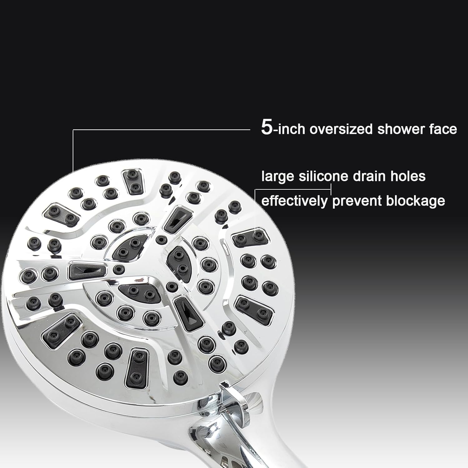 High Prure Shower Head with Magnetic Ba Fixed Base Design, Handheld