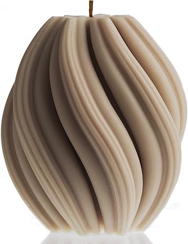 LAWA Vela de Remolino - Hermosa Vela Pilar de Cera de Soja Perfumada Hecha a Mano Elegante Burbuja Estética Vela Regalo de Inauguración de Casa