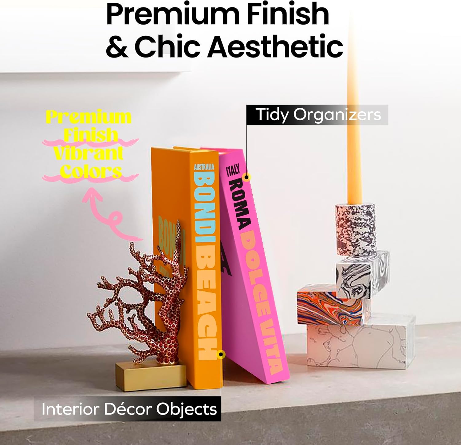 Set of 4 Decorative Storage Books, Aesthetic Hollow for Preppy Room Decor, Bookshelf Decor, and Coffee-Table Books, Decorative Storage Boxes